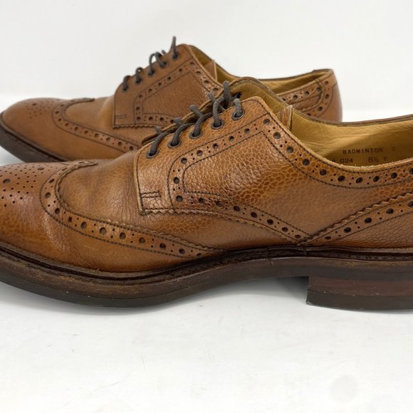 Loake Badminton 2 / Brown Leather Derby Brogue Shoes / Men\'s  US 9.5 / UK 8.5 main image 10